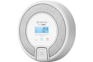 X-Sense Rilevatore di Monossido di Carbonio Autonomo con Display Digitale, Sensore Preciso con Una Durata di Vita di 10 Anni, Certificato e EN 50291, CO03D
