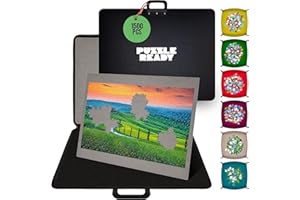 1500 Pieces Jigsaw Puzzle Caddy Board - Portable Jigsaw Puzzle Table Storage with 6 Puzzle Sorting Trays - 27”x 36” Porta-Puzzle Jigsaw Caddy with Non-Slip Surface for Adults & Kids - Puzzle Ready
