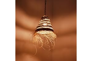 ETNICO ARREDO Lustre Lampe en osier Paille Rotin Suspension Ethnique Maroc 1001201105
