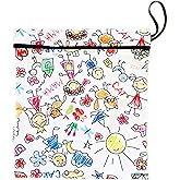Yorni 2 ADET Family Su Ge&ccedil;irmez Bebek Kirli Bez Kıyafet Islak Mayo &Ccedil;antası Torbası 30x35 cm