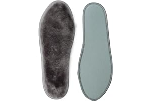 riemot Lammfell Einlegesohlen Winter Warm, Weiche Flauschige Schuheinlagen für Damen Herren, Natürliche Lammwolle für Winterschuhe, Schneestiefel, Hausschuhe, Gr.36-46 EU
