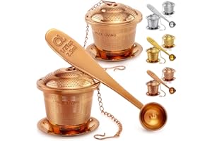 APACE LIVING Infuseur à Thé Apace (lot de 2), Boule à Thé, Filtre à Thé Avec Cuillère à Thé et Égouttoir – Passoire à Thé et Passe-Thé en Acier Inoxydable pour une Infusion et une Expérience Inégalées