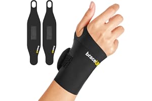 BraceUP lätt handledsbandage 2-pack – handledsstöd för karpaltunnel, TFCC och senor, tunt kompressionsband, en storlek
