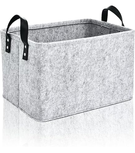 Cestino In Feltro Pieghevole ToCi - 36x23x25 Cm, Portata 20 Kg Per