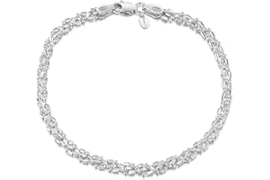 Amberta Srebro wysokiej próby 925 3,5 mm kulka koralik i łańcuszek bransoletka rozmiar 18 cm 19 cm 20 cm