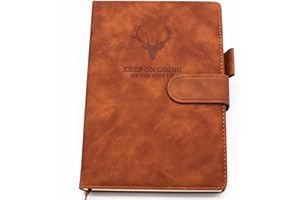 EARNING POWER A5-Notizbuch, Hardcover, Executive-Notizbücher mit hochwertigem, dickem Papier, liniert, 21,6 x 14 cm, 360 Seiten, perfekt für Büro, Zuhause, Schule, Geschäft, Schreiben und Notizen (braun)