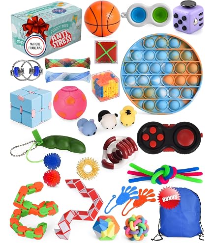 Lot De 8 Bâtons Sensoriels Antistress Texturés – Silicone Couleurs Vives – Jouets Fidget Silencieux – Enfants Adultes – Gestion Anxiété, Concentration