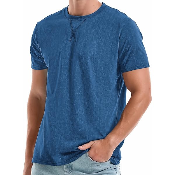 RONOMO T-shirt voor heren met V-hals, legergroen, XXL