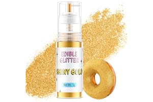 Essbarer Glitzer Spray Gold, Waysroma Goldpuder Essbar für Backen Lebensmittel Glitzer für Getränke, Erdbeeren, Cupcakes, Osterkuchen, Fondant, Cocktails, Schokolade (5g)
