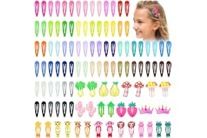 LOPHE hårspännen flickor, 110 stycken hårspännen söta hårclips, metall snap hårklämmor hår clips metall för hårstyling smink