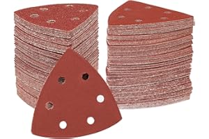 STEBRUAM Triangl Poncag, trójkąty ścierne, 65 x 6 otworów o ziarnistości, 100, trójkąty ścierne, trójkąty ścierne, trójkąty, do szlifierek trójkątnych