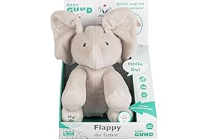 GUND Flappy, der singende und sprechende Elefant spielt Guck-Guck mit den Ohren - deutsch, ca. 30 cm, ab 10 Monaten