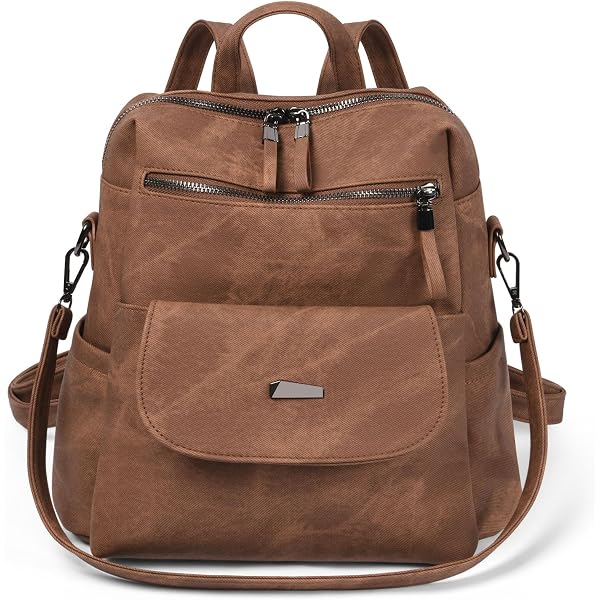 EVEOUT Zaino moda donna, piccola borsa a tracolla in pelle PU da donna, zaino da viaggio