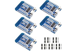 QIQIAZI ESP8266-Entwicklungsboard, Mini NodeMCU WiFi ESP8266-12F CH340G WLAN-Modul mit CH340G, mit Micro-USB-Anschluss, kompatibel mit Arduino（5 Stück）