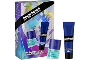‎BRUNO BANANI bruno banani bb Energy Eau de Parfum + bb Energy Duschgel für Männer, maskuliner, holziger Fougère-Duft, 30 ml + 50 ml