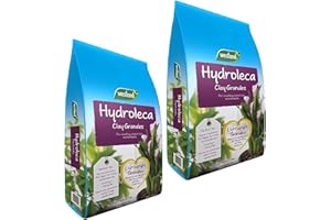 Topline Garden Hydroleca Clay Granules Bundle - Pack of 2 Lightweight Hydroleca Ceramic Clay Pebbles 10L Bags Card. Potting Mix for House Plants, Orchids, Cactus and more..