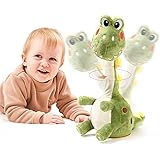 Ballo Parlante Giocattoli Dinosauri,Elettronici Dinosauri di Peluche Giocattolo Musicale con Registrazione Ripetizione Parlar