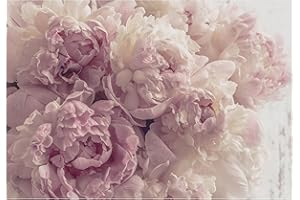WALLARENA Carta Da Parati Fotografica Fiori Grandi Peonie Rosa - Include Colla - Moderna Design Carta per Pareti Soggiorno Camera Da Letto Sala Fotomurali In Tessuto Non Tessuto TNT (152x104 cm - 1 Striscia)