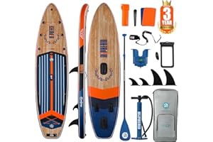 Niphean (Extra Grande) Tavola SUP Gonfiabile per 2+1 Persone/Famiglia, Stand Up Paddle Board con (Facile per Principianti) Ala Bilanciata, Custodia Impermeabile, SUP Gonfiabile Adulti, Idee Regalo