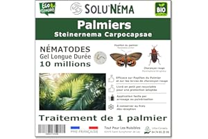 TOUT POUR LES NUISIBLES SOLUNEMA - Nématodes Contre le Papillon du Palmier et le Charançon Rouge - 10 millions - Pour 1 Palmier