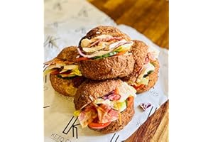 KETO CHEFS HAND CRAFTED LOW CARB FOODS Keto Chefs Ultra Low Carb Multiseed Hand Shaped Rustic Farmhouse Rolls 3 Packs of 4 x 75g