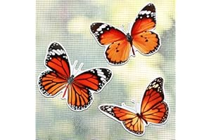 FIADA 3 Satz Schmetterling Magnete für Fliegengitter,Fliegengitter Reparatur Magnet für Durchlaufschutz Reparaturset und Vogelschlagschutz in einem