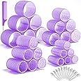 Selizo 49 PCS Hair Rollers with Hair Clips, Large Hair Curlers Set in Self Grip with Jumbo Big Medium Small Size for Long and Short Hair Volume, Hair Curler Rollers for Salon DIY Hairstyling