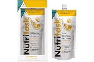 PROMOPHARMA Nutritask – Pasto Sostitutivo Proteico Pronto da Bere - Gusto Vaniglia - Completo, Bilanciato e Ipocalorico - con Vitamine e Sali Minerali - Pouch da 220 g