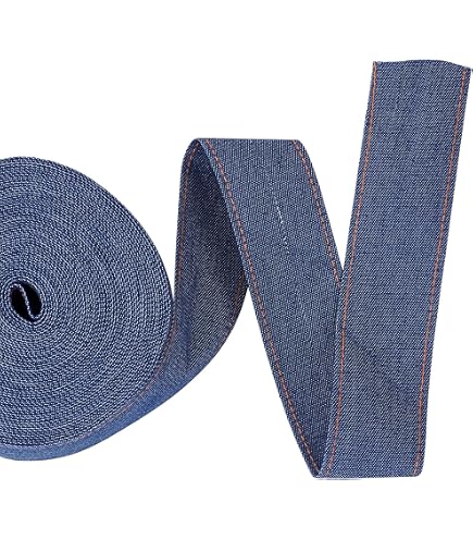 PH PandaHall Jeans-Stoffbänder – 3 Rollen Denim-Fransenband Für DIY, 15m Lang, 4cm Breit