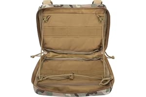 WYNEX Tactical Admin Molle Pouch, Medical EDC EMT Utility Bag Shell Design Attachment Pouches 1000D Nylon Hiking Belt Bags Waterproof