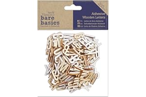 Papermania PMA 174625 - Letras de Madera, Color Natural