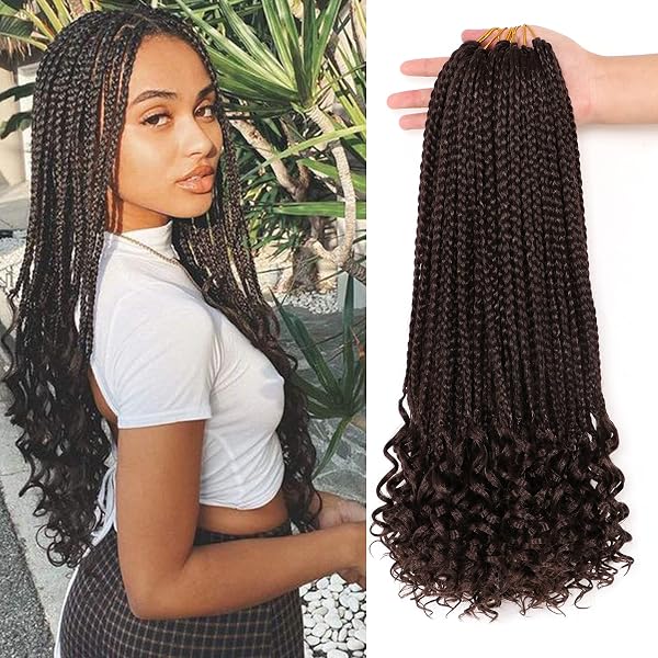 Xtrend Häkelhaar, 45,7 Cm Boho-Zöpfe – 8 Packungen, Vorgeknüpft, Kunstfaser
