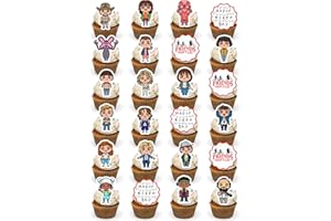 TOP IT TOPPERS LTD Strange Kids PRECUT Theme #1 Edible Premium Wafer Card Cupcake Toppers - Stand Up Wafer Cake Decorations