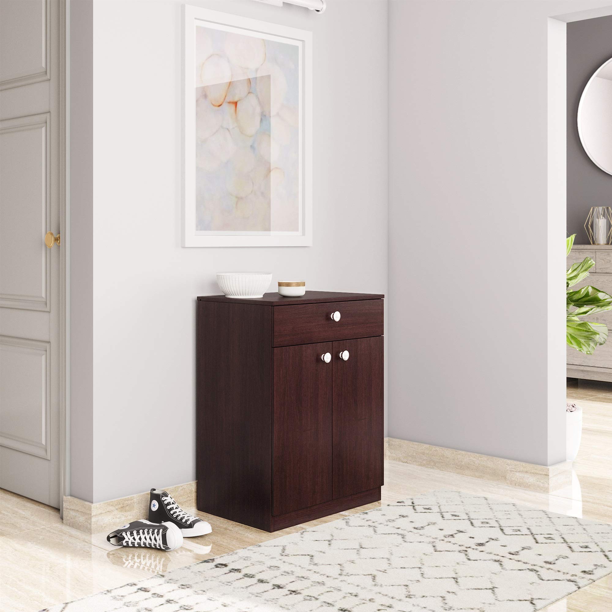 Amazon Brand Solimo Andro Engineered Wood Shoe Rack With Drawer