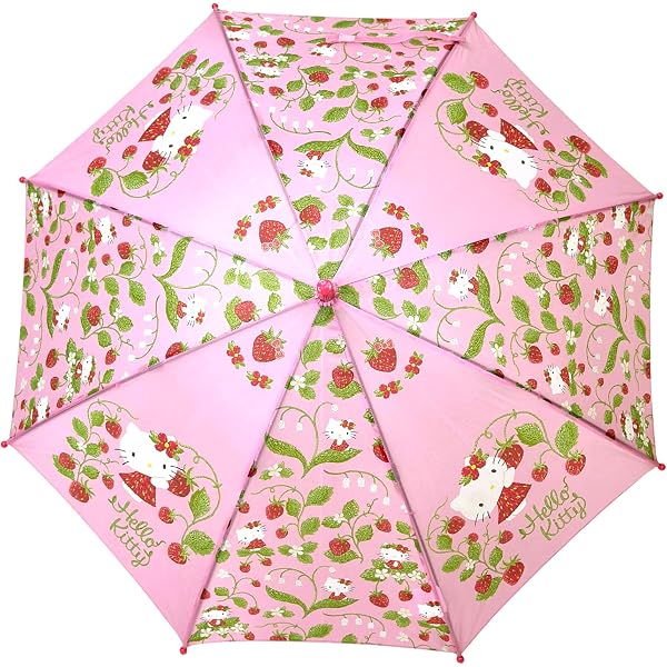 Parapluie Enfant Hello Kitty « Rainy Days » - Rouge, Taille Unique Pour 3 à 8 Ans