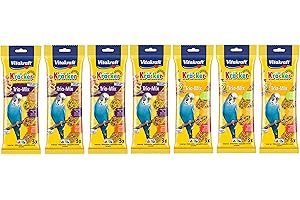 WUNDAPETS VITAKRAFT TRIO MIXED VARIETY PACK BUDGIE KRACKER HANGING BIRD CAGE SEED STICK TREATS 7 PACK 6 FLAVOURS