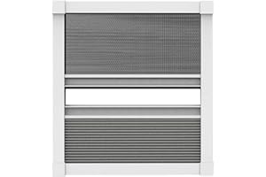 Nematek Fliegengitter Plissee für Dachfenster, weiß - Insektenschutz Dachfenster-Plissee Moskitonetz Mückengitter Fenstergitter Fliegenschutz (114 x 160 cm, Duo-Plissee)