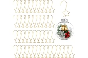 Yicelerate Christmas Bauble Hooks,100Pcs Christmas Tree Hooks,Gold Metal Hook for Hanging Xmas Ornaments & Tree Decorations,Reusable Holiday Decoration Hook for Xmas Balls,Fairy Lights,and Tinsel