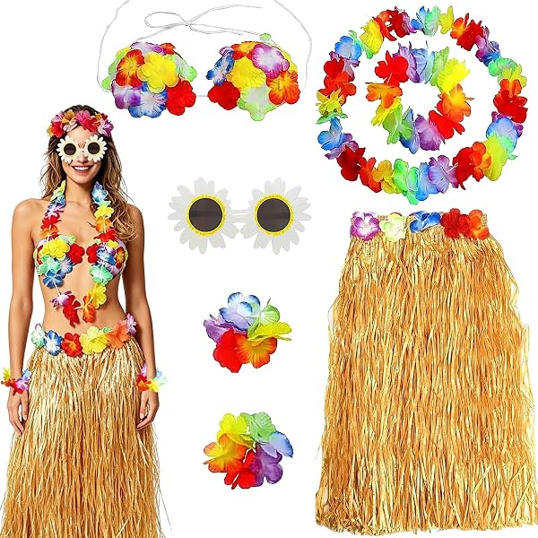 Collier de Fleurs Hawaïennes 5 Pièces - Guirlande Florale Tropicale pour Fête Luau Hula,Set Collier & Bracelets Femme/Enfant (Rose),Décoration Costume Plage Collier de Fleurs Hawaïennes 5 Pièces - Guirlande Florale Tropicale pour Fête Luau Hula,Set Collier & Bracelets Femme/Enfant (Rose),Décoration Costume Plage