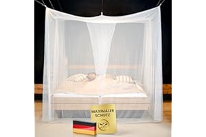 NOMOSQUI Moskitonetz Bett für Zuhause inkl. Montagematerial - Großes Mosquito Netz für Doppelbett Mückennetz Indoor Mückenschutz, Mosquito Net Bed