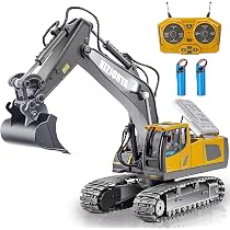Bulldozer Teledirigido 1/24 Para Niños 6-12 Años – 9 Canales, Luces Y Sonidos, 2 Baterías De 500mAh Con 40 M De Alcance
