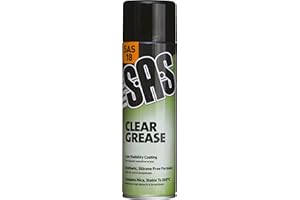 SAS Clear Grease High Temperature Pack of 6 x 500ml Spray Can SAS18