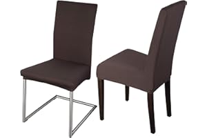 ‎STABOOS Staboos Stuhlhussen 2er Set - Hochwertige und elastische Stuhlhussen für Swingstühle - Pflegeleichte Stuhlbezüge & Hussen für Stühle - Perfekter Stuhlbezug 2er Set - ÖKO TEX ZERTIFIZIERT - Dunkelbraun