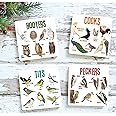 PW TOOLS Hilarious Bird Pun Coasters - Set of 4 Funny Wooden Coasters for Tea, Coffee Tabletop Decoration - Housewarming Gift for Bird Lovers