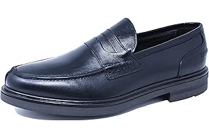 EVOGA Mocassins Homme Class Véritable Cuir Veau Chaussures Élégantes Bleu Noir