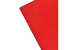 DHS Plain Red Fabric - 45 inch / 112 cm Wide - for Dressmaking, Art & Craft, Sewing - Per Metre