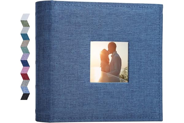 Vienrose Album Photo Traditionnel 10x15 cm 200 Poches Couverture en Lin Albums Photos, pour Mariage Famille Bébé Vacances