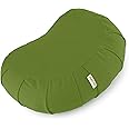 basaho CRESCENT Zafu Meditation Cushion | Organic Cotton | Buckwheat Hulls | Removable Washable Cover