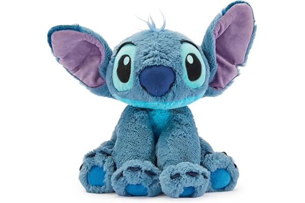 Disney Store Peluche pour Enfants Stitch de Taille Moyenne, 38 cm, Personnage câlin à la Texture Duveteuse et aux détails brodés, Oreilles Tombantes Flexibles - Convient dès la Naissance