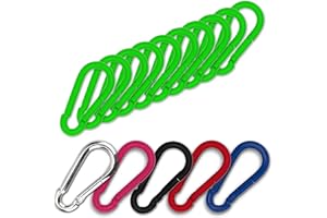 C.P. SPORTS C.P.Sports 10 moschettoni 80 mm x 8 mm | per sport di forza, bodybuilding, fitness e fai da te, hobby e tempo libero | in acciaio inox colorato | resistenti alla trazione e durevoli, confezione da 10 pezzi